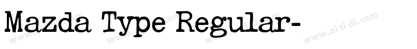 Mazda Type Regular字体转换